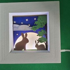 Midnight Monarchs – 3D Laser-Cut LED Deer Shadow Box