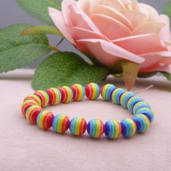 rainbow beaded Bracelet 14 cm
