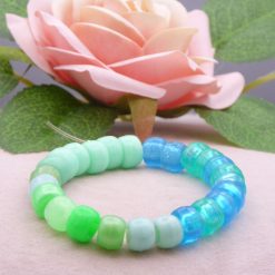green pony beaded Bracelet 15.2 cm