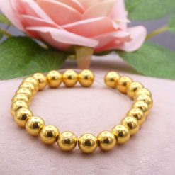 gold coloured beaded Bracelet 17.8 cm