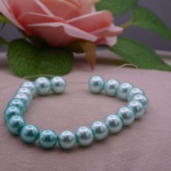 blue pearl beaded Bracelet 15.2 cm
