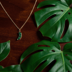Peas In A Pod 24kt Gold Plated Necklace