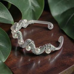 Handmade Wire & Pearl Bead Bracelet 1