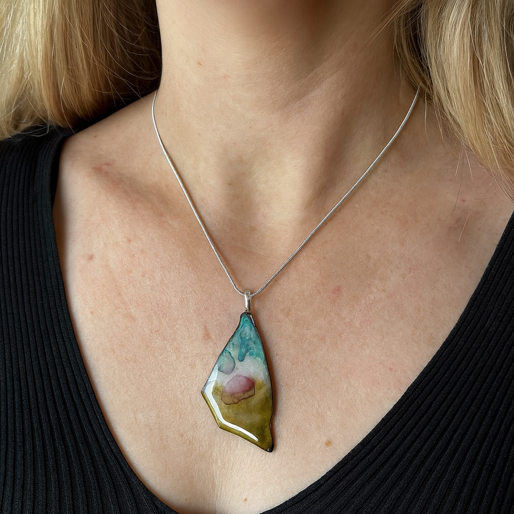 Pendant - Seaglass - Amber/Pink Pendant - Seaglass - Amber/Pink