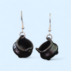 Sterling silver cauldron earrings