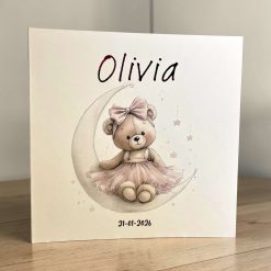 Teddy with Balloon Personalised Birthday Card