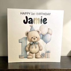 Boy 1st Birthday Personalised Birthday Card