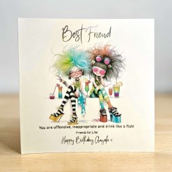 Girl with bunny Personalised Birthday Card