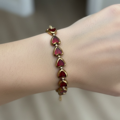 Garnet Heart Bracelet 2 Garnet Heart Bracelet 2