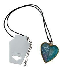 Beautiful handmade resin heart pendant necklace