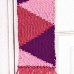 Handwoven Pink and Purple Zigzag Door Hanger