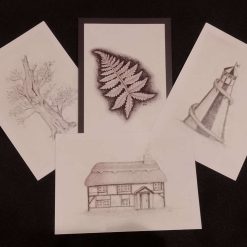 Set of three cat poem postcards - original haiku poetry, animal theme