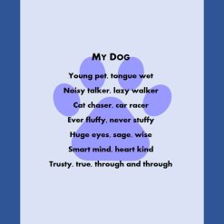 Set of three dog poem postcards - original poetry, animal theme 2
