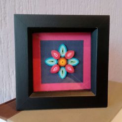 Quilled Flower Picture - Black Frame
