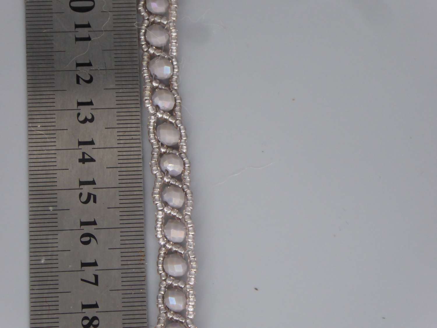 grey snake stitch beaded Bracelet 15.2 cm grey snake stitch beaded Bracelet 15.2 cm