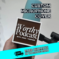 Custom Microphone Cover for Shure SM7B MV7 Series | Personalized Logo Streamer Accessory