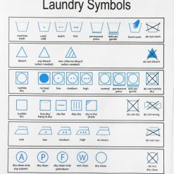 Laundry Symbols - Large Cotton Tea Towel for the Laundry Expert