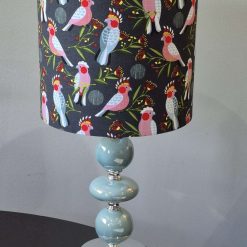 Flower Meadow handmade lampshade with brushed gold lining