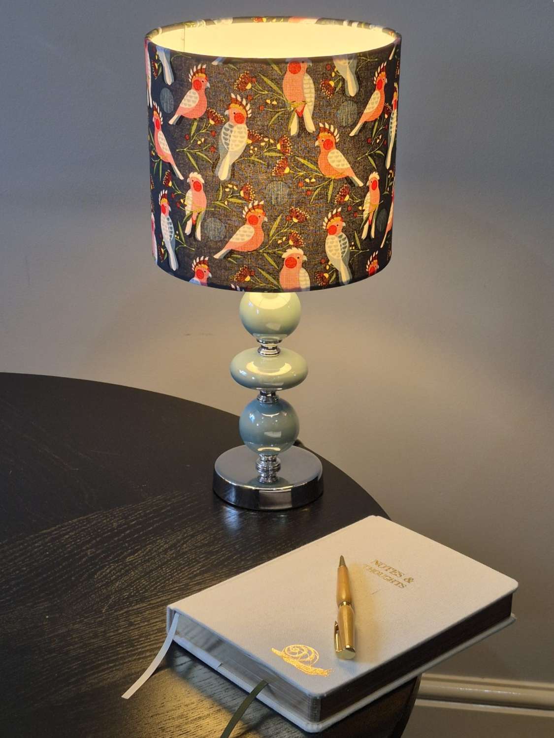 Flower Meadow handmade lampshade with brushed gold lining Flower Meadow handmade lampshade with brushed gold lining
