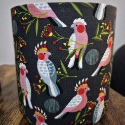 Pink Cockatoo handmade lampshade 1 Pink Cockatoo handmade lampshade 1