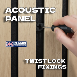 Twist lock fixings for acoustic decorative wall panels - multipack