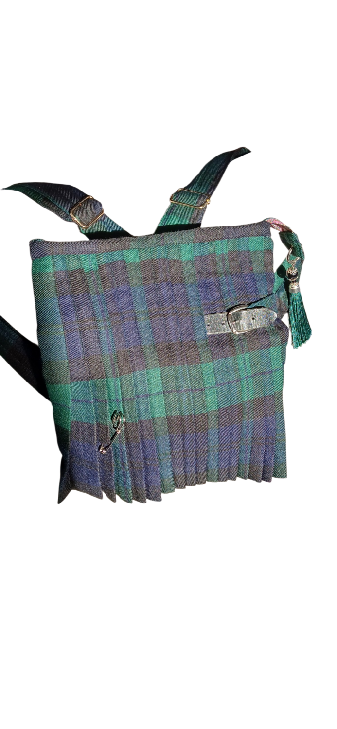 blackw1 Wee KILTIE BACKPACK in Black Watch Tartan 2