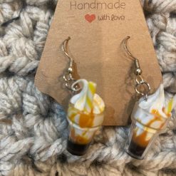 Bubble Tea novelty handmade earrings - Pink
