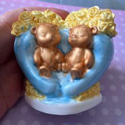 Handmade eco resin cute bear couple
