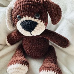 Crochet Dog : Handmade Chenille Velvet Plush Toy