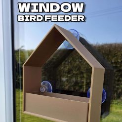 Modern House Window Bird Feeder – Removable Seed Tray, Strong Suction Cups