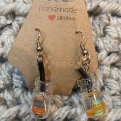 Bubble Tea novelty handmade earrings - Pink