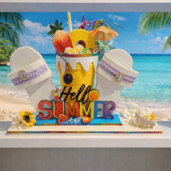 Summer vibes shelf decor
