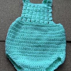 Handmade Crochet New born + Romper, Minimal Baby Photo Prop – Made in Glasgow