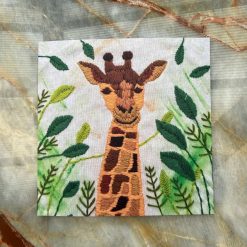 Giraffe scene blank card. Photo card