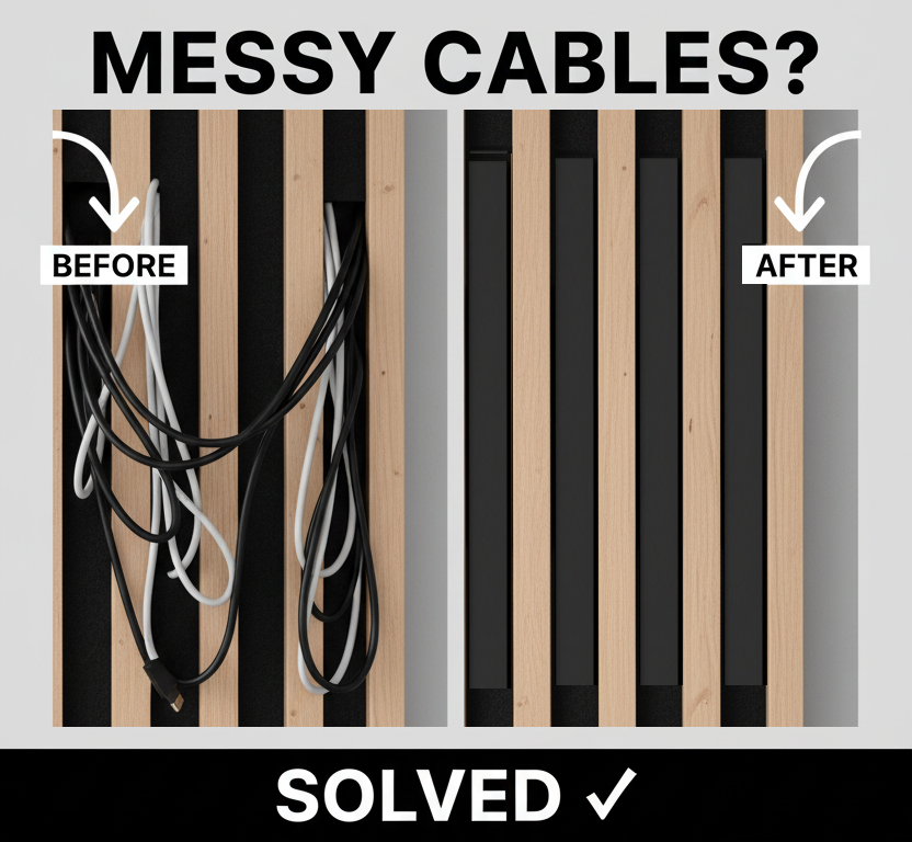 Acoustic panel cable tidy management cover - black hidden cable trunking ducting Acoustic panel cable tidy management cover - black hidden cable trunking ducting