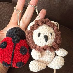 Crochet Keyring animal : Handmade Chenille Velvet Plush Toy 4