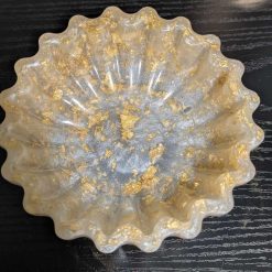 Cream& Gold Leaf bowl 1
