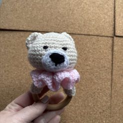 Handmade Crochet Teddy Teether