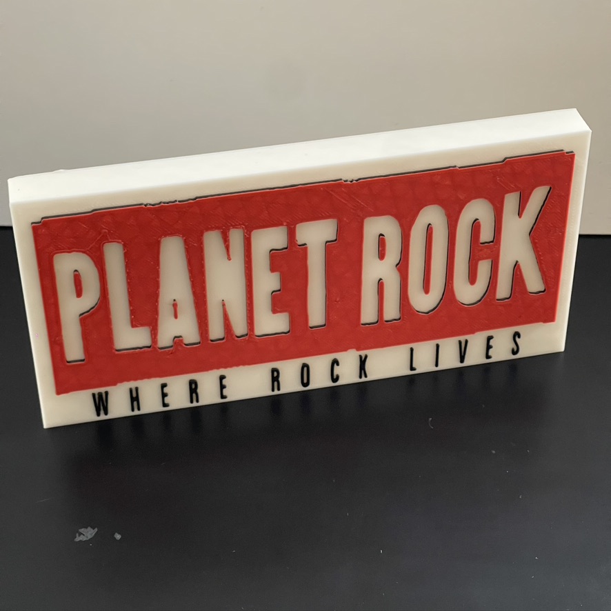 Planet Rock Radio Logo Emblem - Wall / Shelf / Desk Display Decorative plaque Planet Rock Radio Logo Emblem - Wall / Shelf / Desk Display Decorative plaque