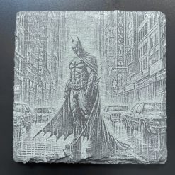 Unique Super Heroes Batman Slate Mat Engraved x4 Coaster Set #3 Man Cave Gifts 4