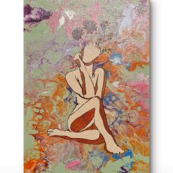 Flower lady acrylic art