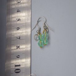 green bicone beaded earrings length 20mm width 6mm 2 green bicone beaded earrings length 20mm width 6mm 2