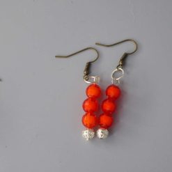 rainbow stripe Beaded Earrings length 2.2cm width 8mm