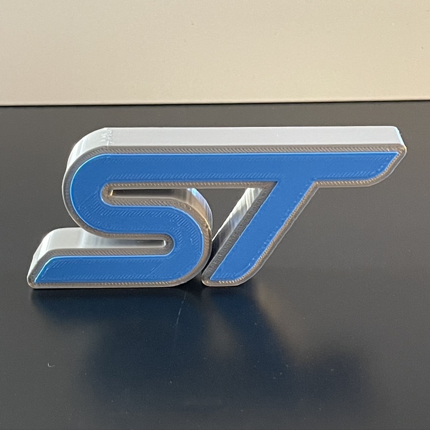 3D Ford Fiesta Focus ST badge Blue Wall Shelf Desk Standing Decorative Plaque Gift 3D Ford Fiesta Focus ST badge Blue Wall Shelf Desk Standing Decorative Plaque Gift