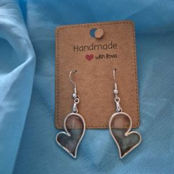 Hand made Large heart drop earrings (Copy) (Copy)