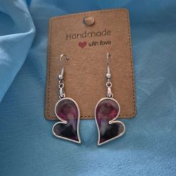 Hand made Large heart drop earrings (Copy) (Copy) (Copy)