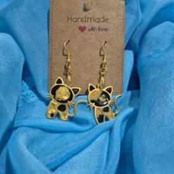 Hand made drop style Cat earrings