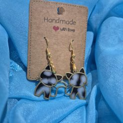 Hand made drop style Cat earrings (Copy)