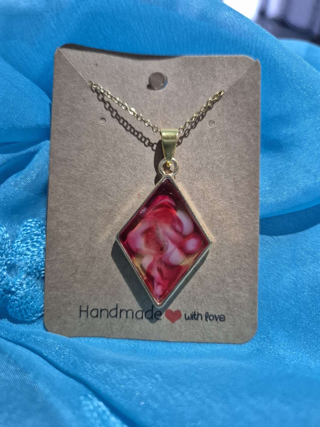 Hand made large Diamond shape pendant Hand made large Diamond shape pendant