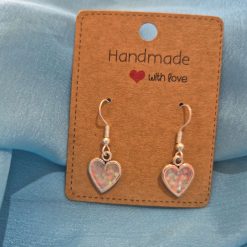Hand made small heart earrings